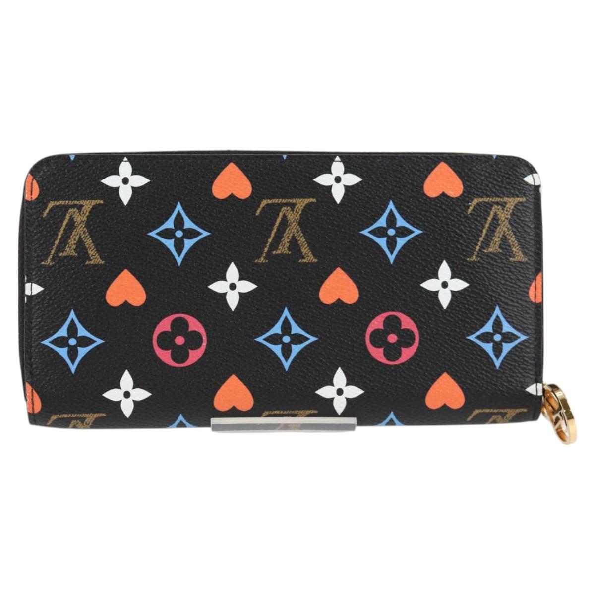 LOUIS VUITTON Monogram Game On Zippy Wallet Wallet Black M80323 LV Auth 126656M