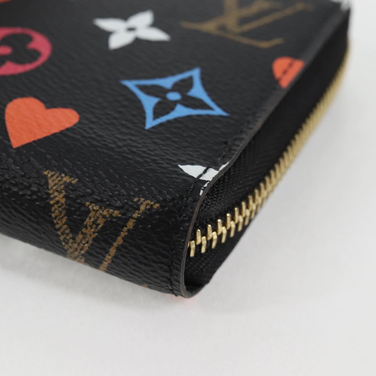 LOUIS VUITTON Monogram Game On Zippy Wallet Wallet Black M80323 LV Auth 126656M