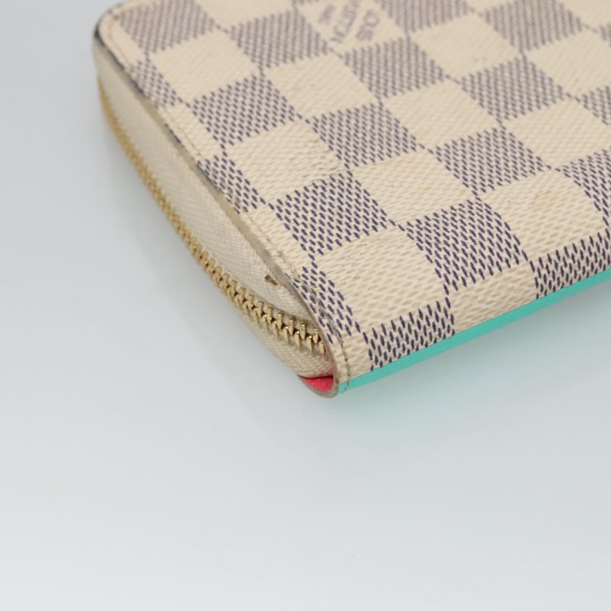 LOUIS VUITTON Damier Azur Vivienne Zippy Wallet Long Wallet N40507 Auth 126659