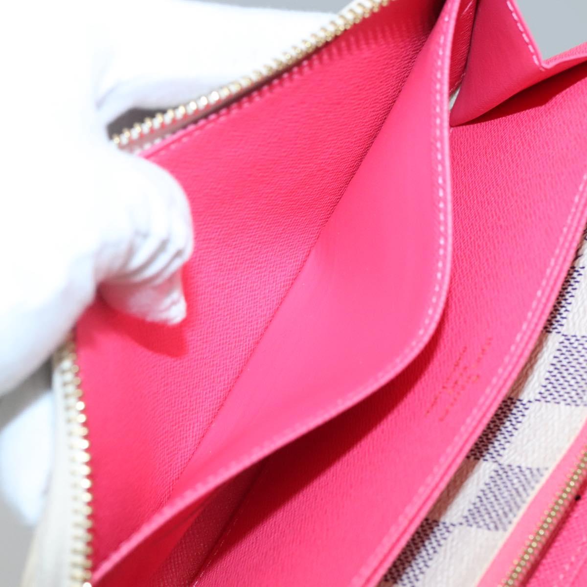 LOUIS VUITTON Damier Azur Vivienne Zippy Wallet Long Wallet N40507 Auth 126659