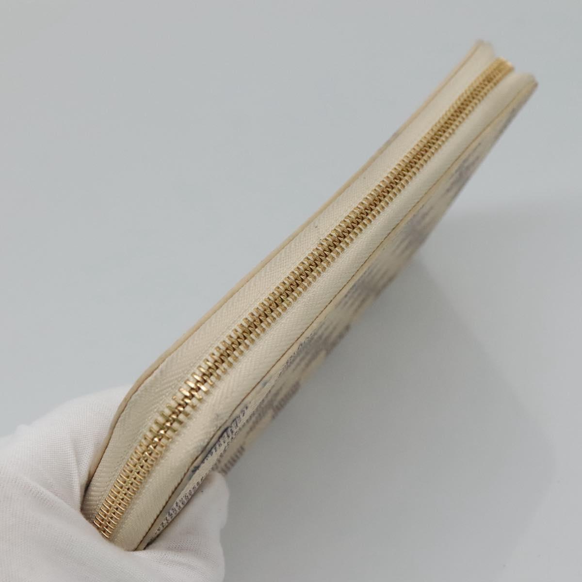 LOUIS VUITTON Damier Azur Vivienne Zippy Wallet Long Wallet N40507 Auth 126659