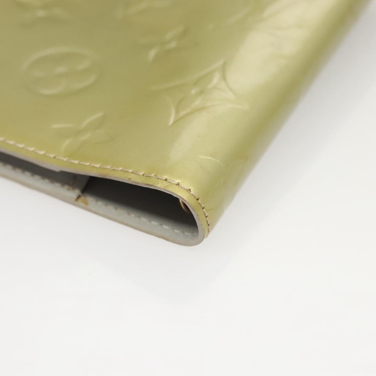 LOUIS VUITTON Vernis Agenda PM Day Planner Cover Gris R21001 LV Auth 126689A