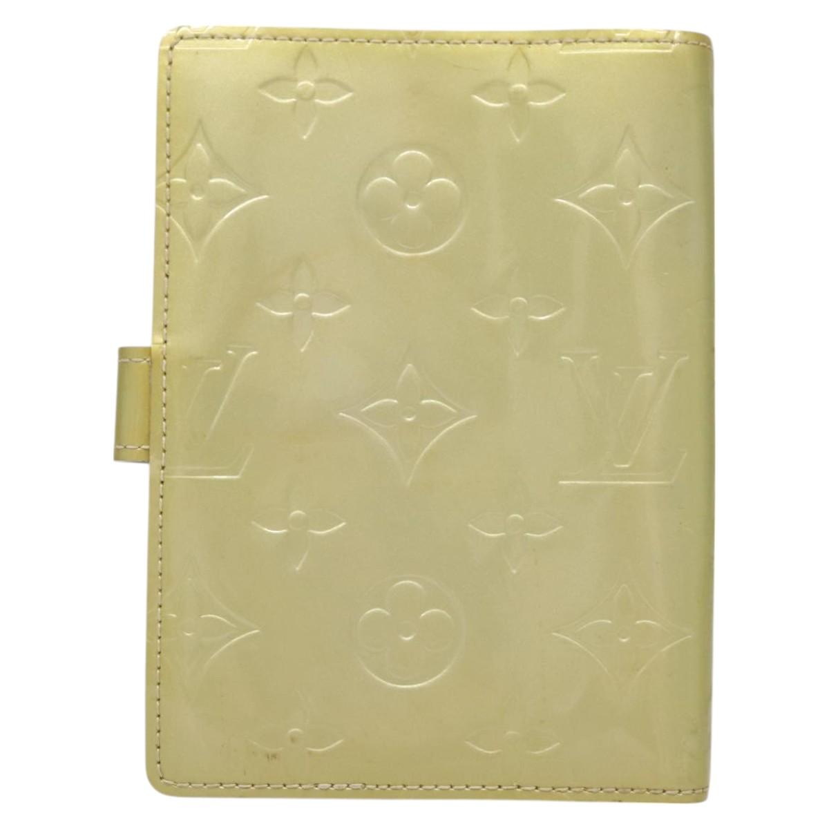 LOUIS VUITTON Vernis Agenda PM Day Planner Cover Gris R21001 LV Auth 126689A