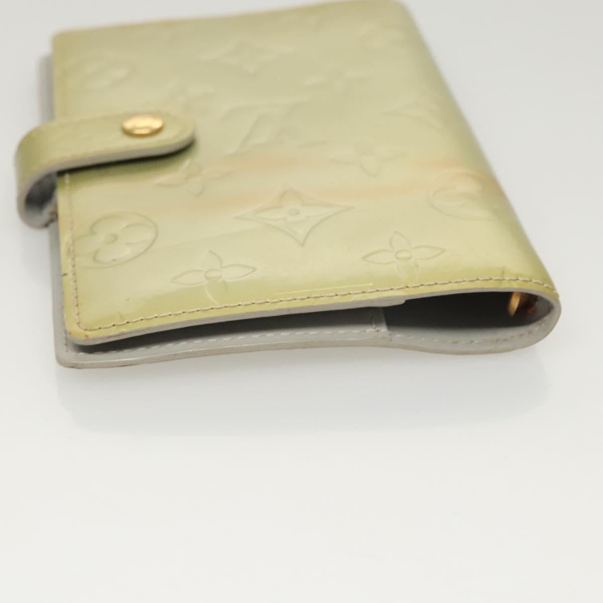 LOUIS VUITTON Vernis Agenda PM Day Planner Cover Gris R21001 LV Auth 126689A