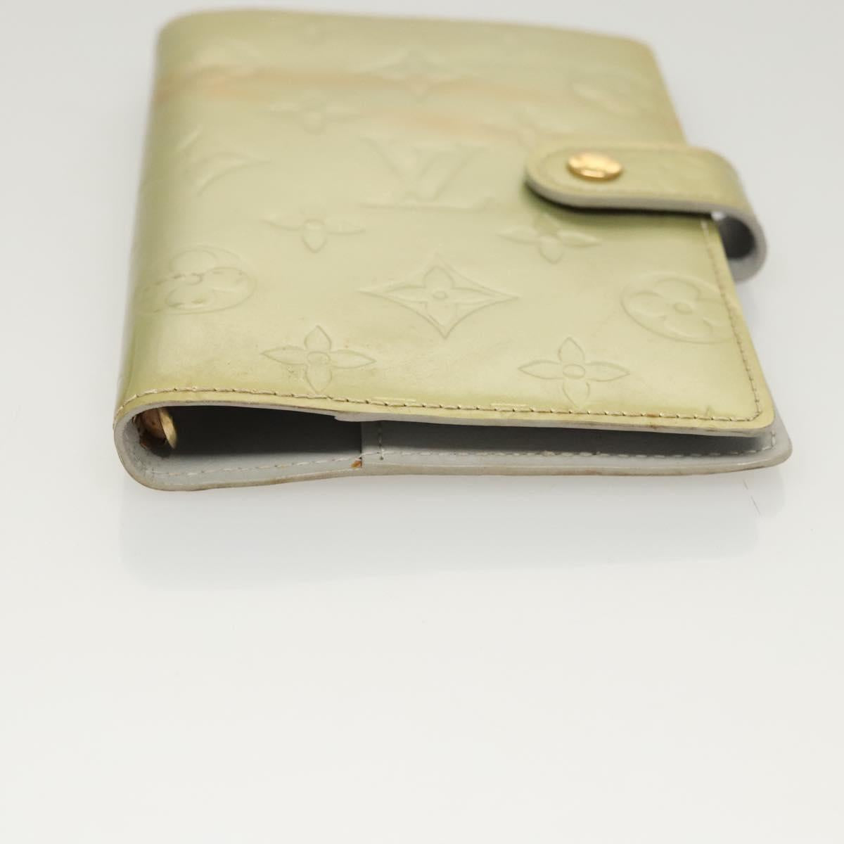 LOUIS VUITTON Vernis Agenda PM Day Planner Cover Gris R21001 LV Auth 126689A