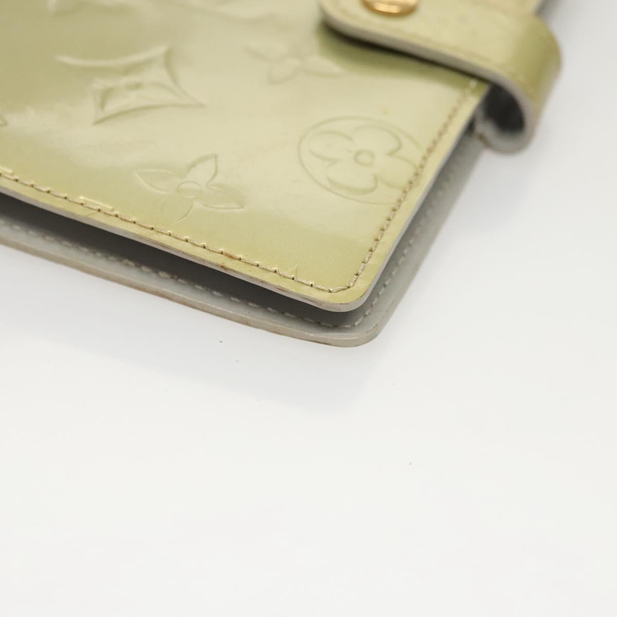 LOUIS VUITTON Vernis Agenda PM Day Planner Cover Gris R21001 LV Auth 126689A