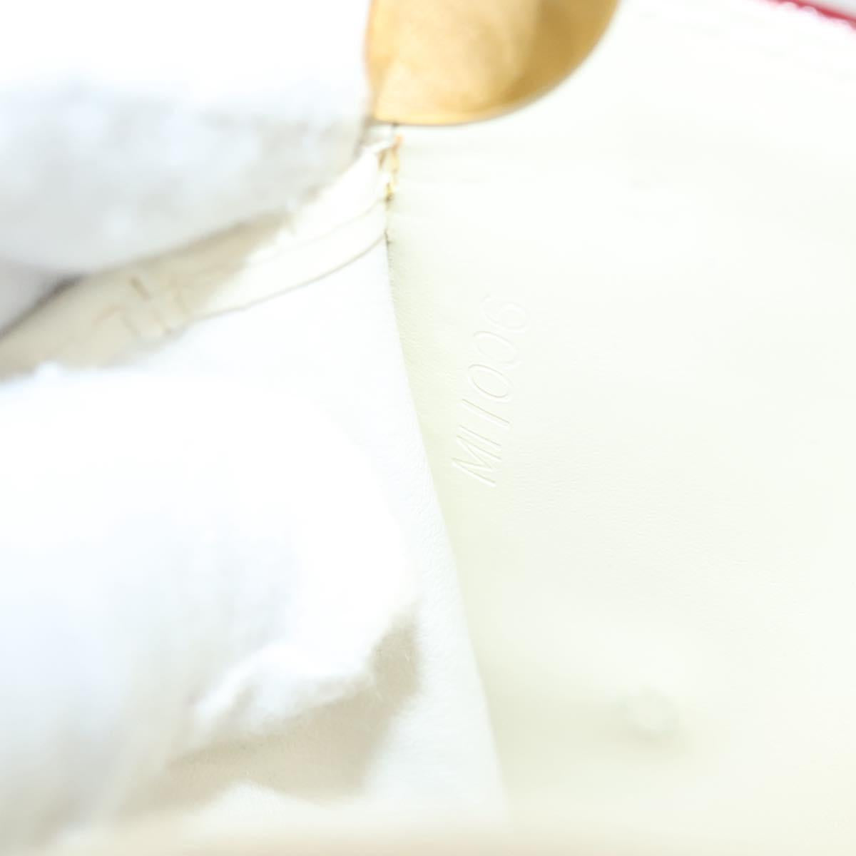 LOUIS VUITTON Suhari Compact Zip Wallet Leather Ivory M91831 LV Auth 126692