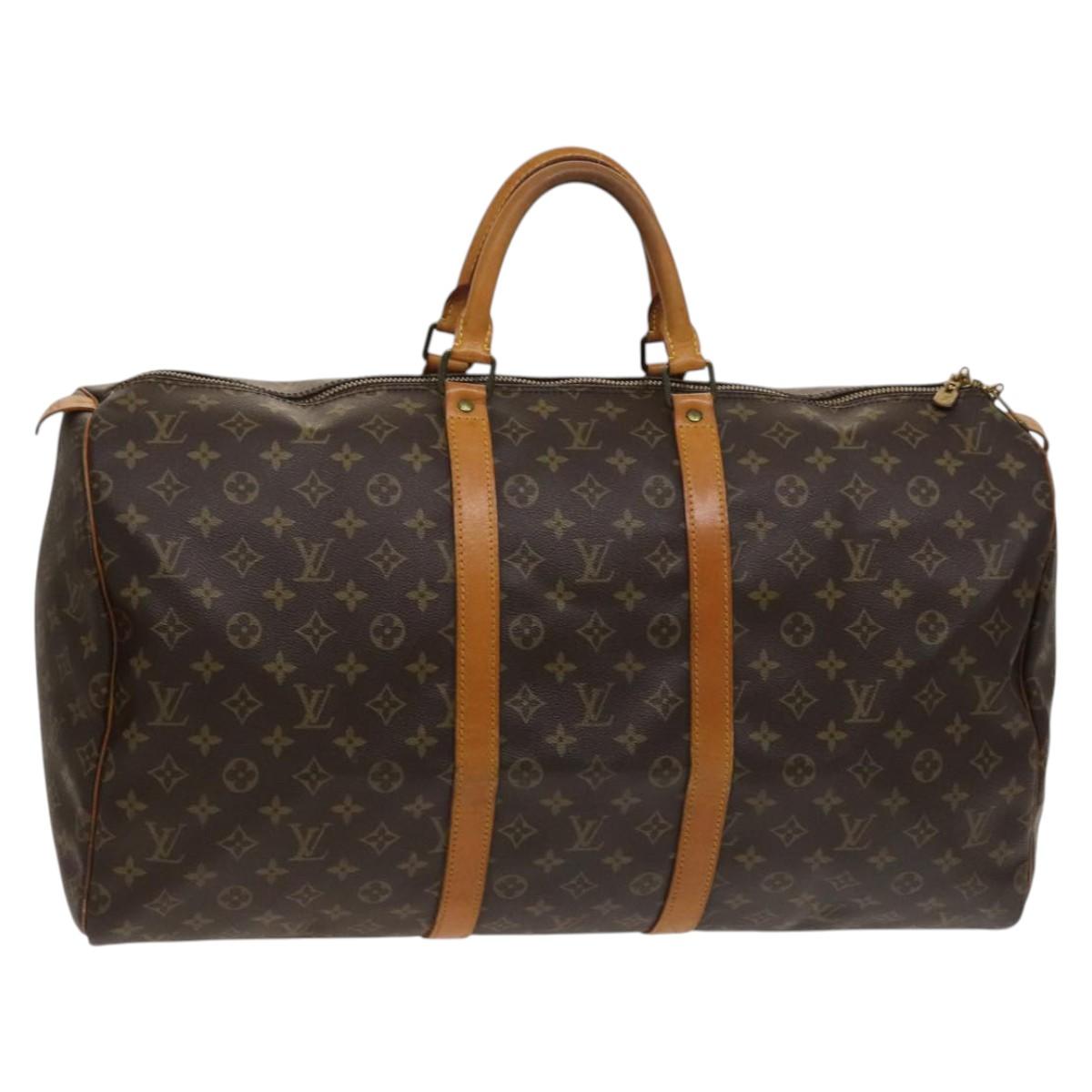 LOUIS VUITTON Monogram Keepall 55 Boston Bag M41424 LV Auth 126716
