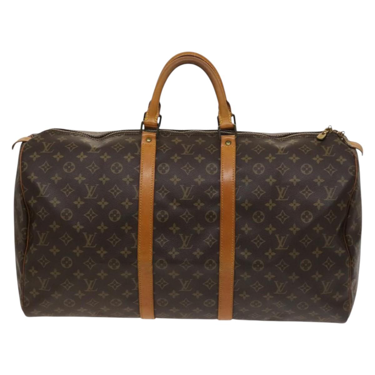 LOUIS VUITTON Monogram Keepall 55 Boston Bag M41424 LV Auth 126716