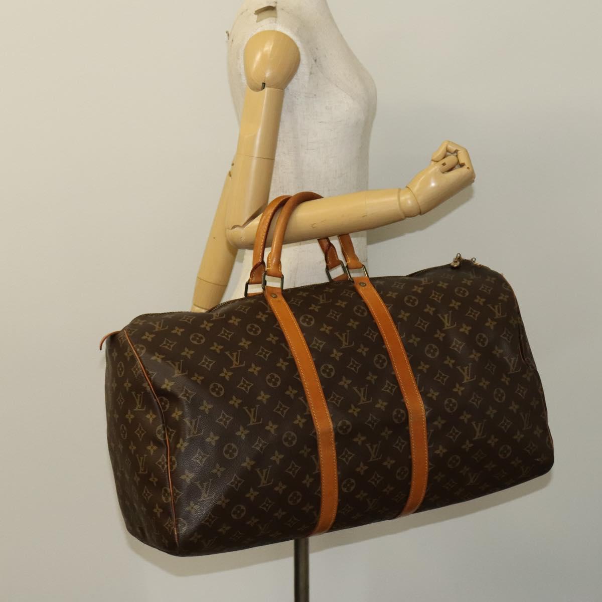LOUIS VUITTON Monogram Keepall 55 Boston Bag M41424 LV Auth 126716