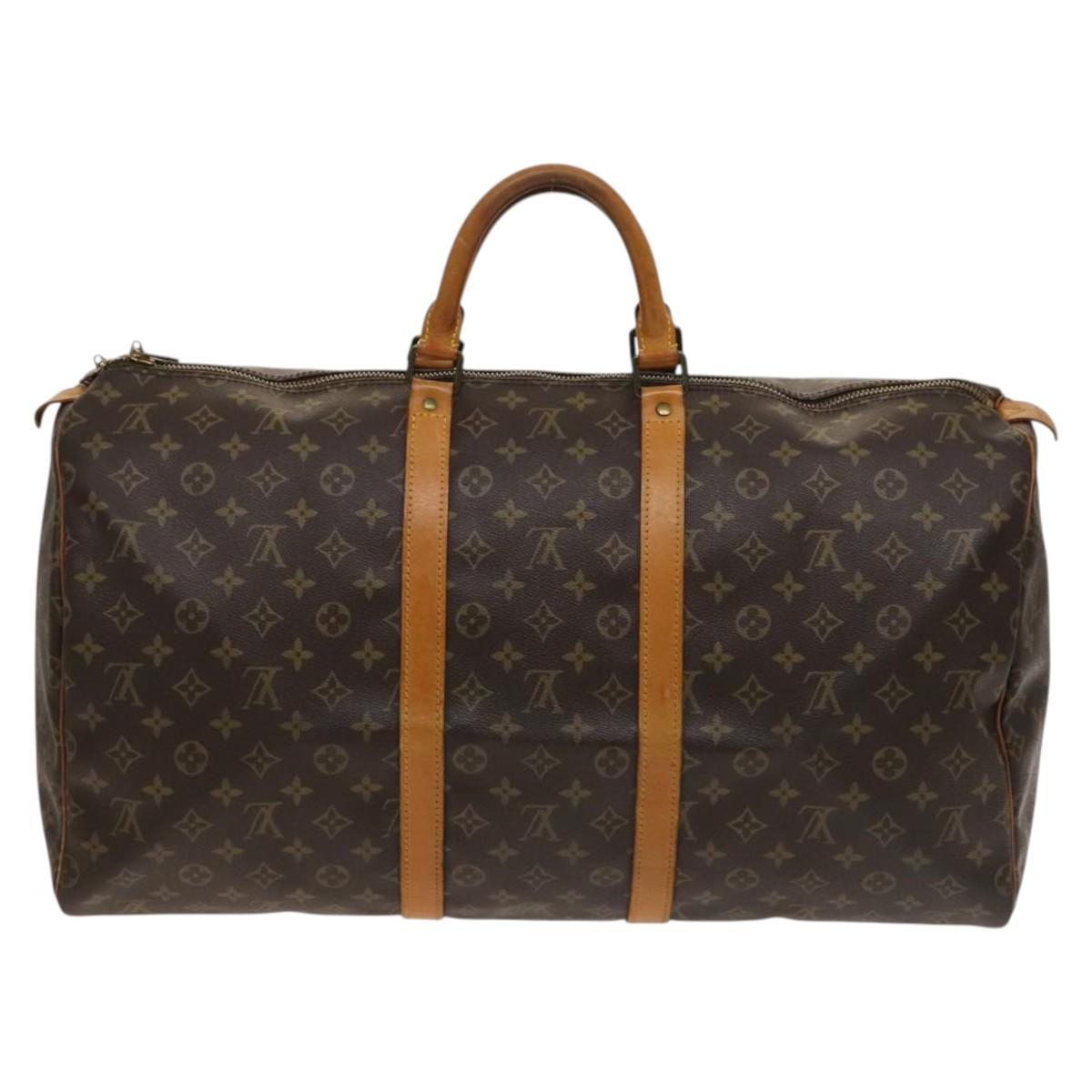 LOUIS VUITTON Monogram Keepall 55 Boston Bag M41424 LV Auth 126716