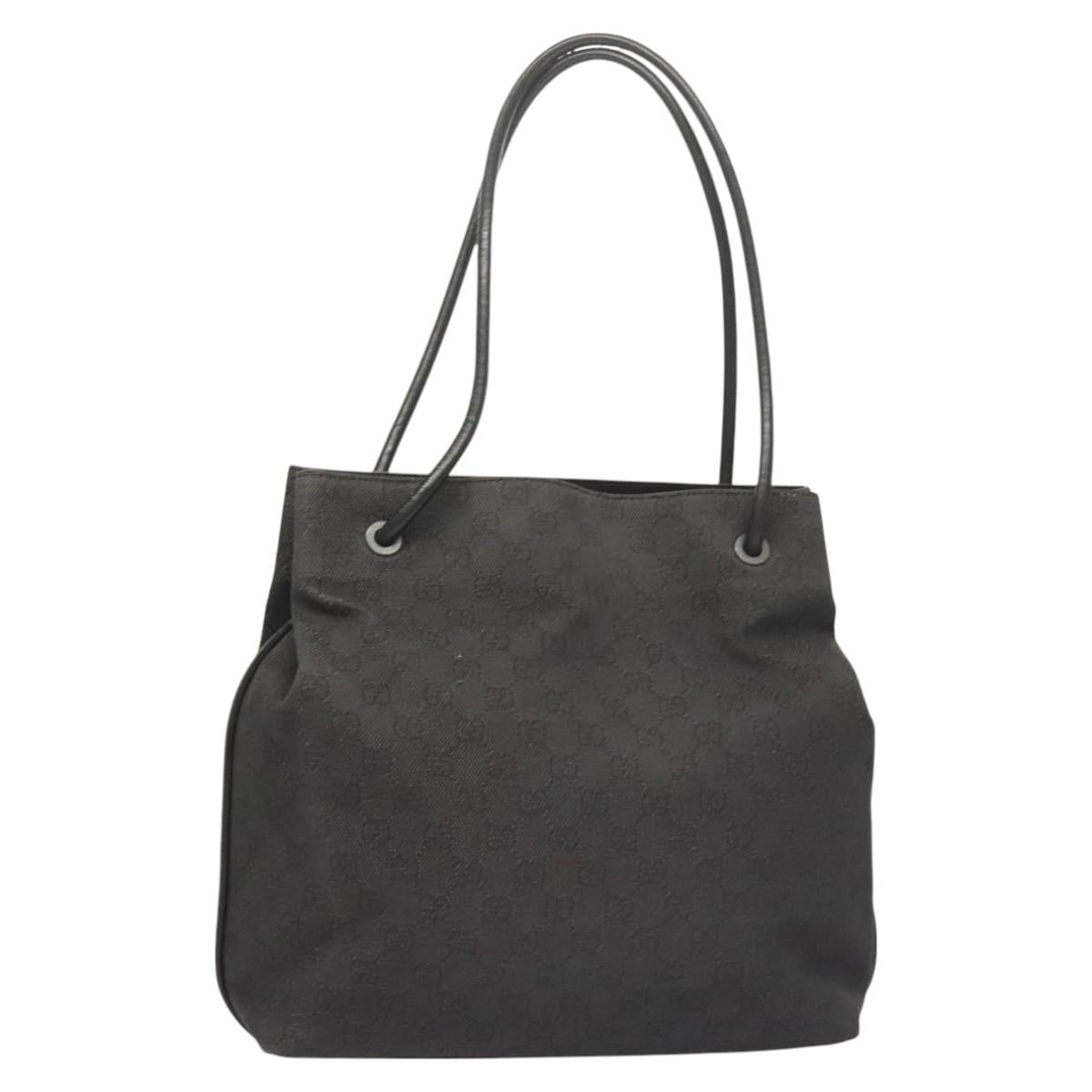 GUCCI GG Canvas Shoulder Bag Outlet Black 101341 Auth 126762