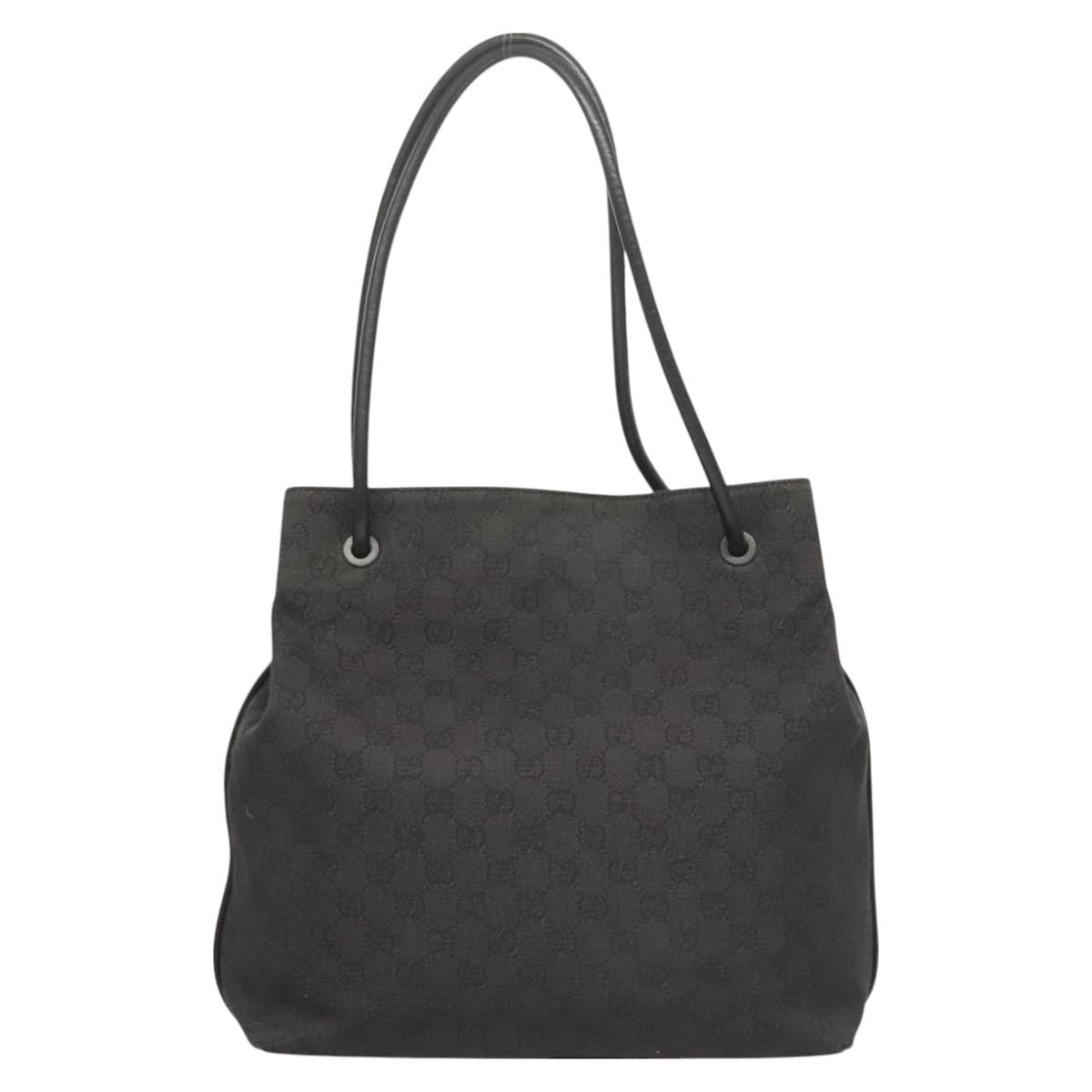 GUCCI GG Canvas Shoulder Bag Outlet Black 101341 Auth 126762