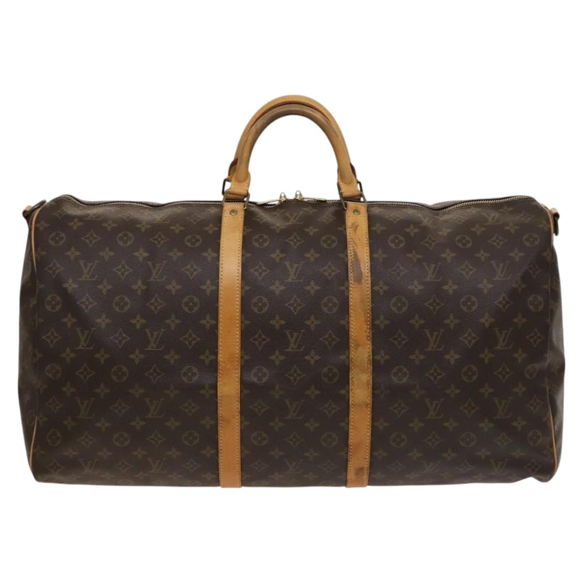 LOUIS VUITTON Monogram Keepall Bandouliere 60 Boston Bag M41412 LV Auth 126773