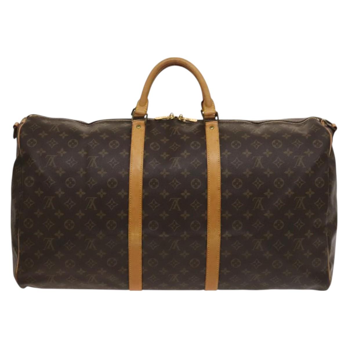 LOUIS VUITTON Monogram Keepall Bandouliere 60 Boston Bag M41412 LV Auth 126773