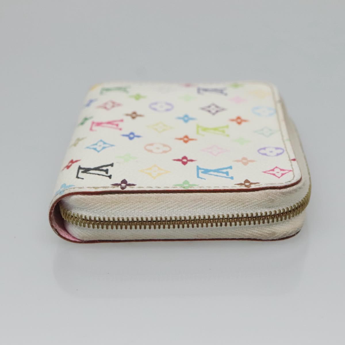 LOUIS VUITTON Monogram Multicolor Zippy Coin Purse White M93741 LV Auth 126806