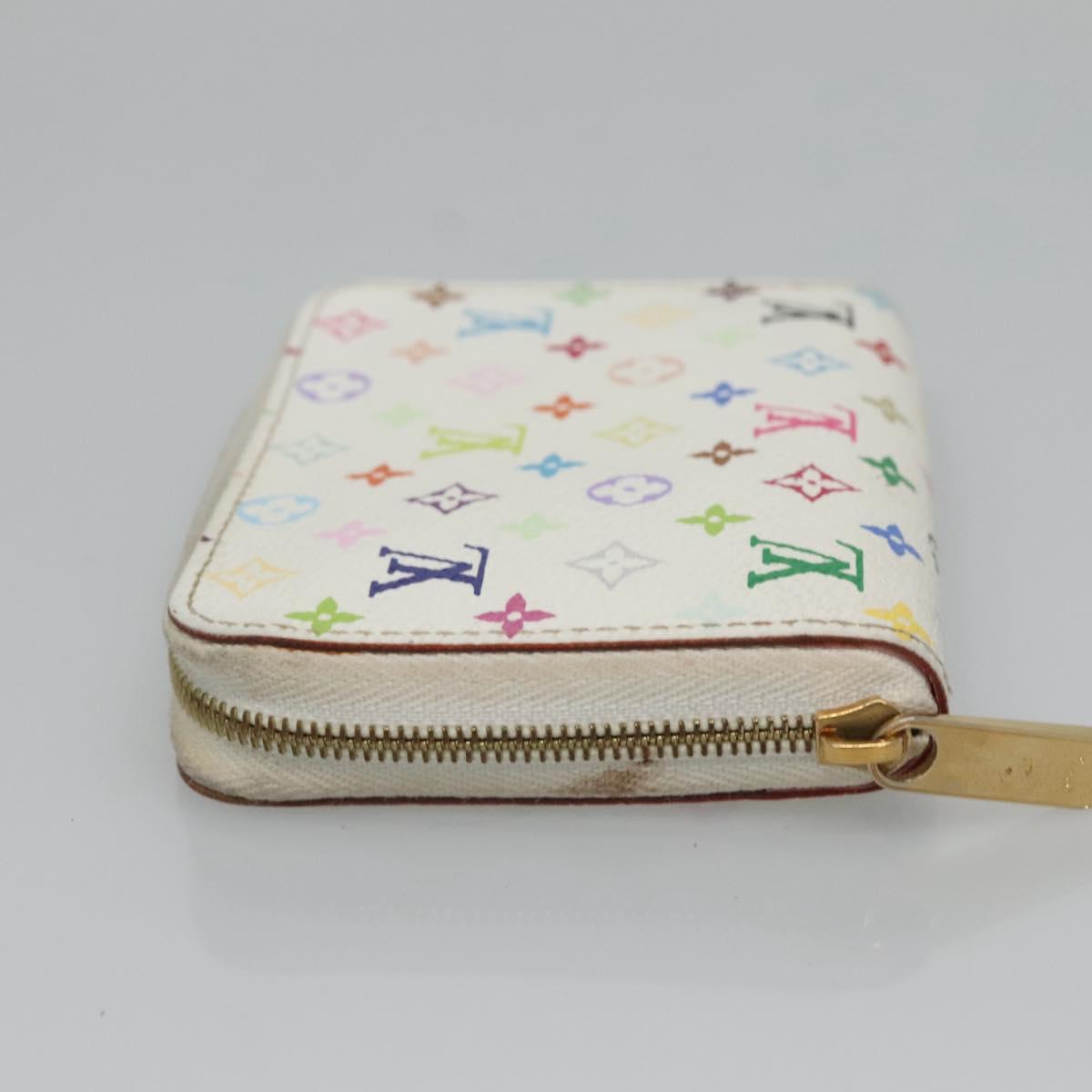 LOUIS VUITTON Monogram Multicolor Zippy Coin Purse White M93741 LV Auth 126806