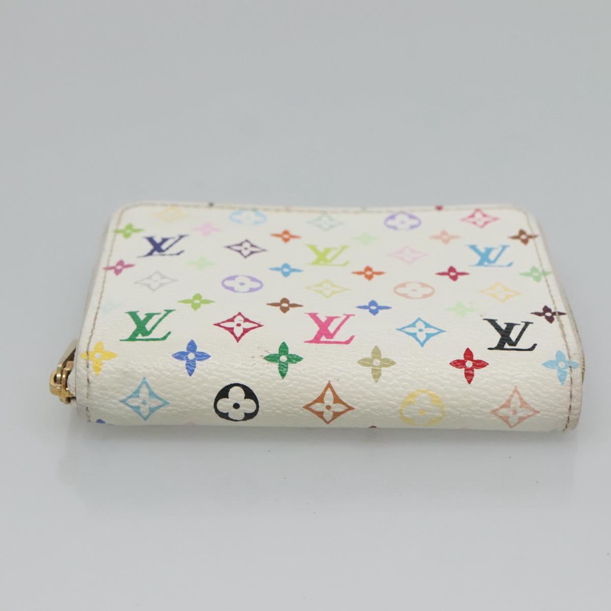 LOUIS VUITTON Monogram Multicolor Zippy Coin Purse White M93741 LV Auth 126806
