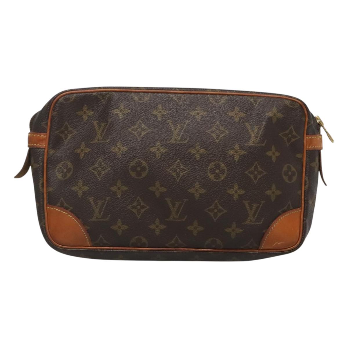 LOUIS VUITTON Monogram Compiegne 28 Clutch Bag M51845 LV Auth 126878