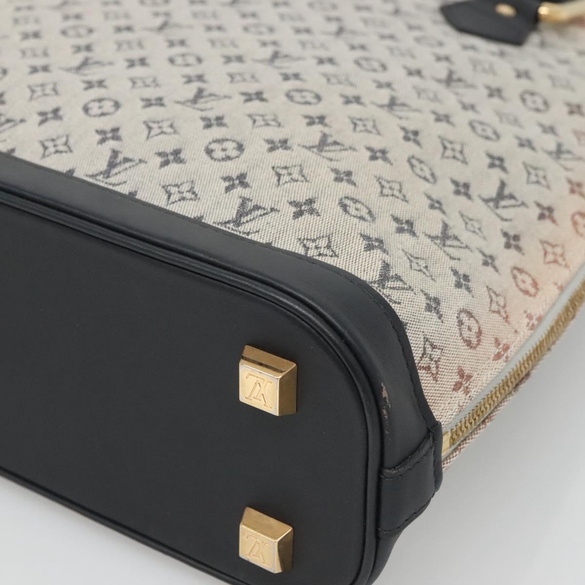 LOUIS VUITTON Monogram Mini Alma Haut Hand Bag Blue M92202 LV Auth 126892