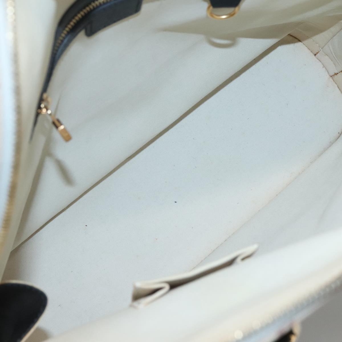 LOUIS VUITTON Monogram Mini Alma Haut Hand Bag Blue M92202 LV Auth 126892