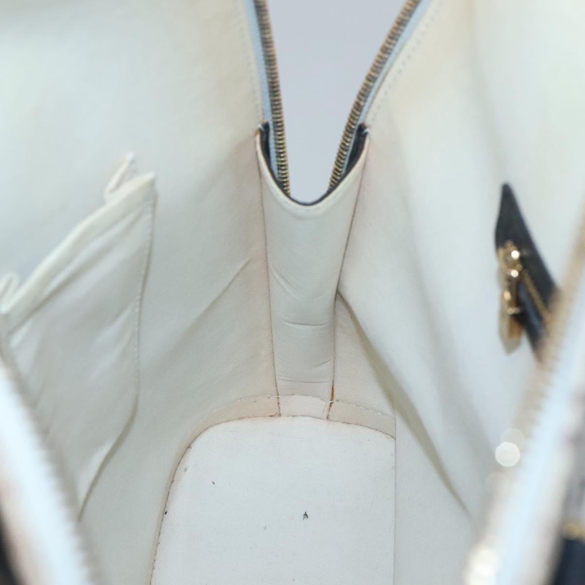 LOUIS VUITTON Monogram Mini Alma Haut Hand Bag Blue M92202 LV Auth 126892