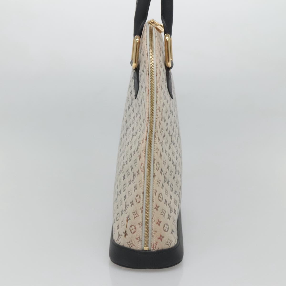 LOUIS VUITTON Monogram Mini Alma Haut Hand Bag Blue M92202 LV Auth 126892