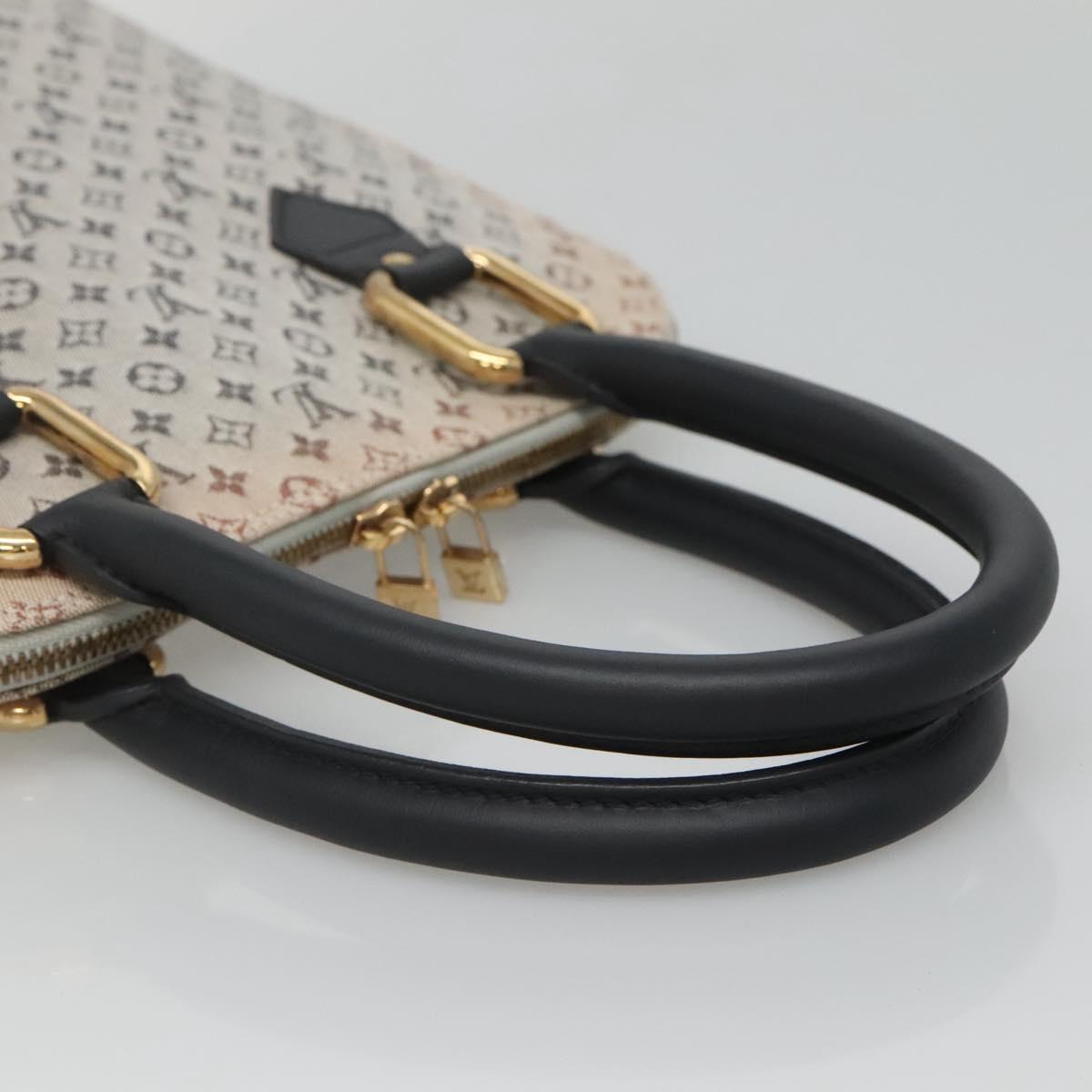 LOUIS VUITTON Monogram Mini Alma Haut Hand Bag Blue M92202 LV Auth 126892