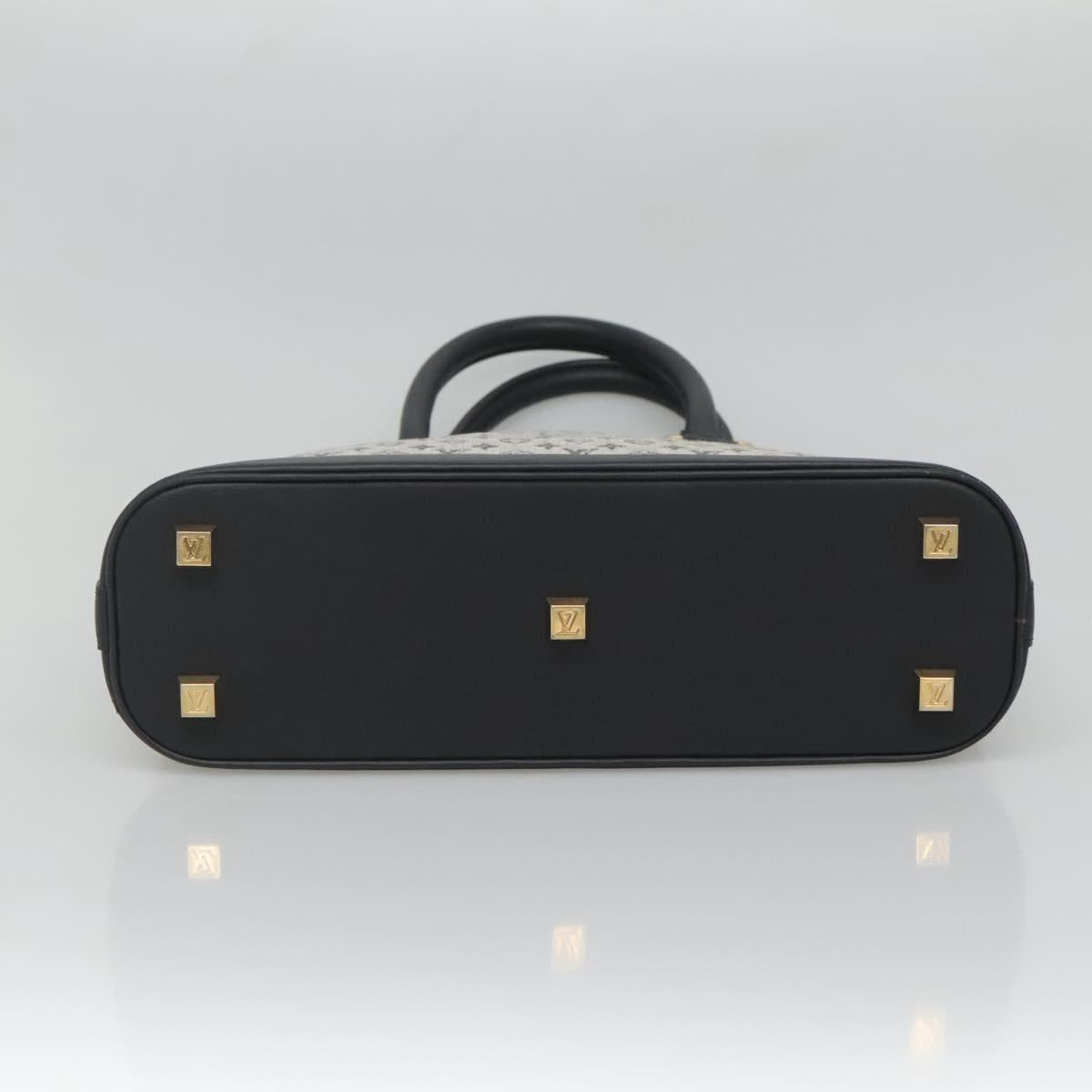 LOUIS VUITTON Monogram Mini Alma Haut Hand Bag Blue M92202 LV Auth 126892