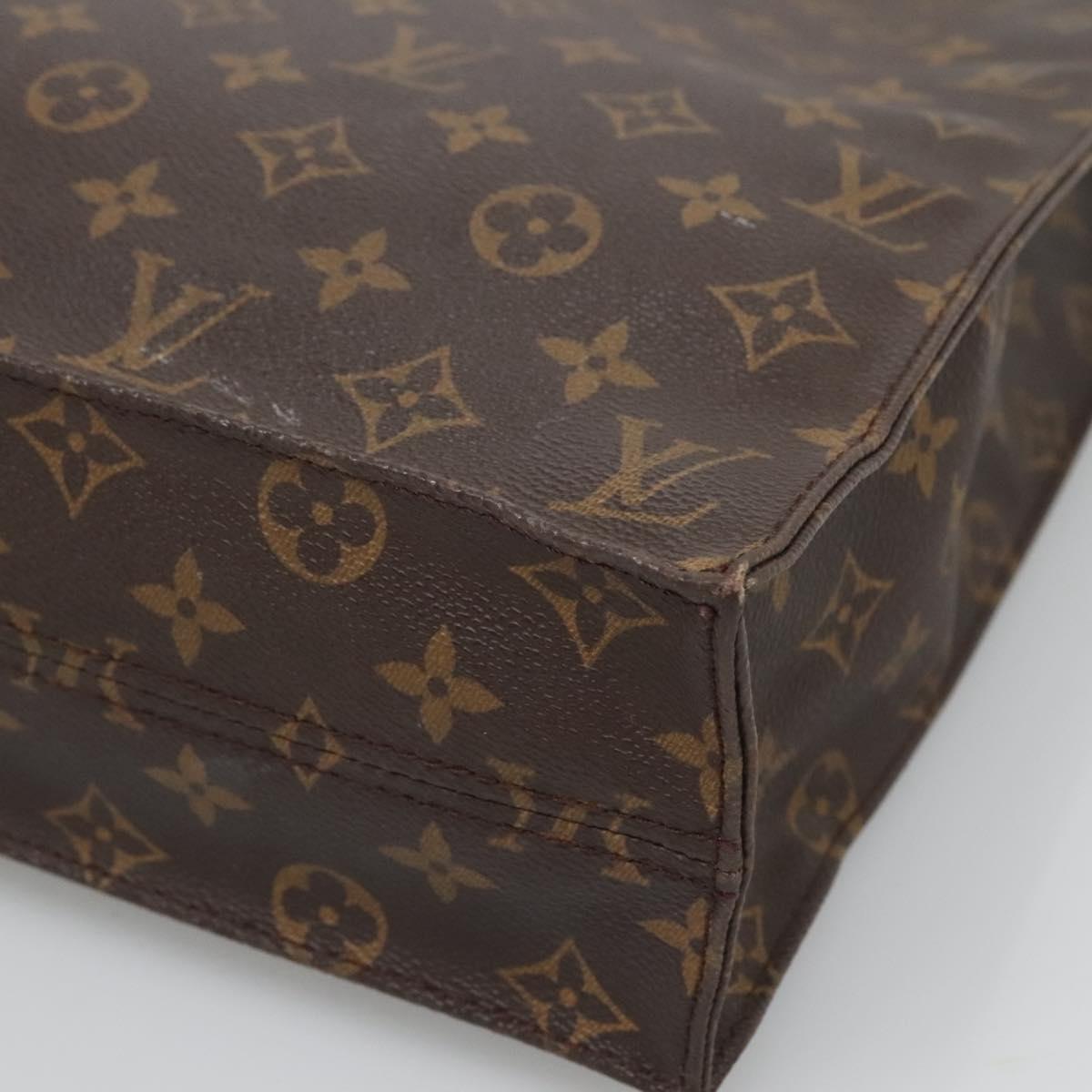 LOUIS VUITTON Monogram Sac Plat Hand Bag M51140 LV Auth 126904