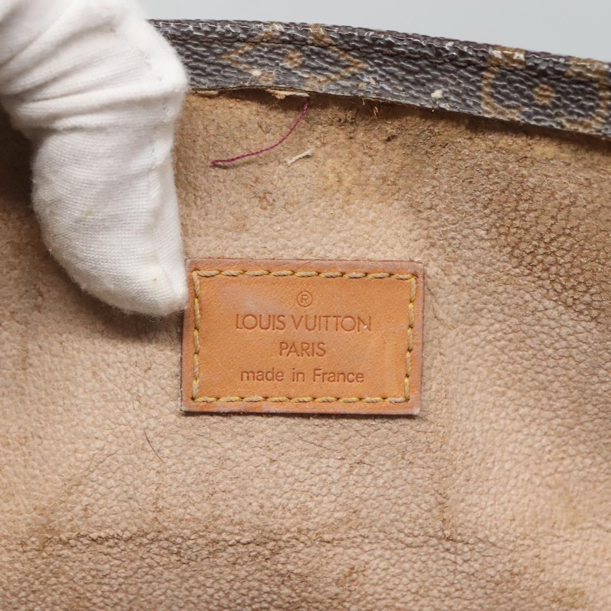 LOUIS VUITTON Monogram Sac Plat Hand Bag M51140 LV Auth 126904