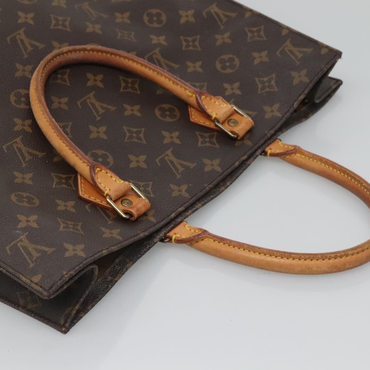 LOUIS VUITTON Monogram Sac Plat Hand Bag M51140 LV Auth 126904