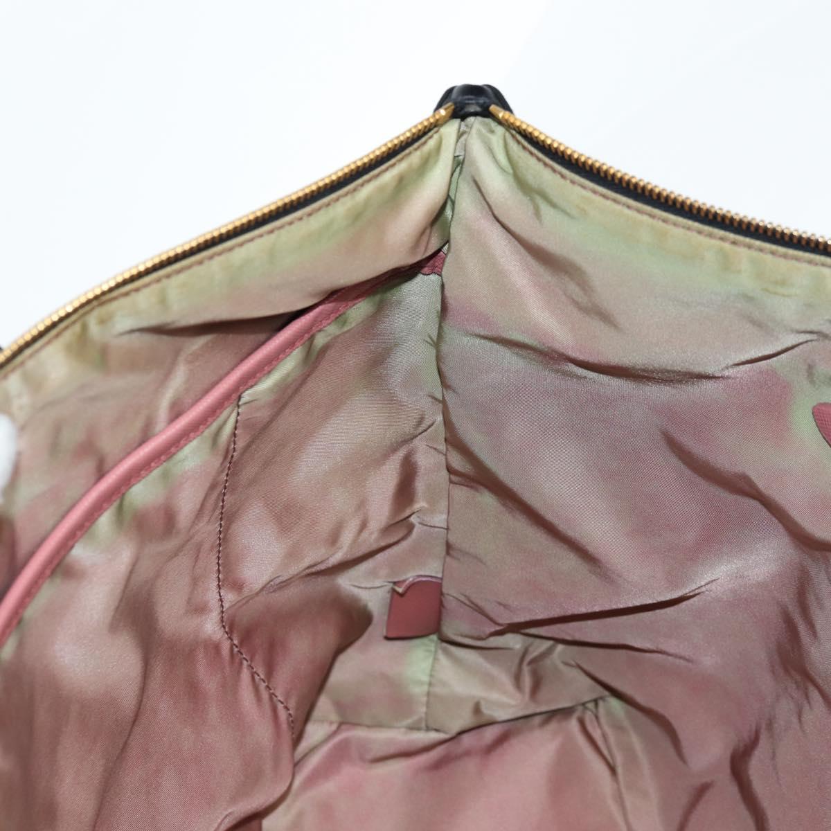 PRADA Tote Bag Nylon 2way Black Gold Auth 126914V