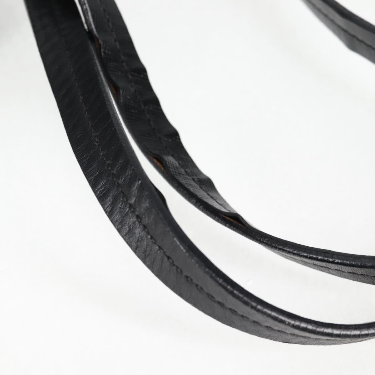 PRADA Tote Bag Nylon 2way Black Gold Auth 126914V