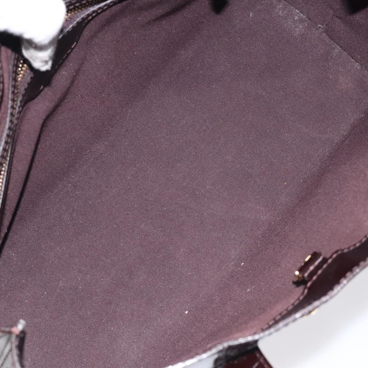 LOUIS VUITTON Monogram Vernis Wilshire PM Hand Bag Amarante M93641 Auth 126925