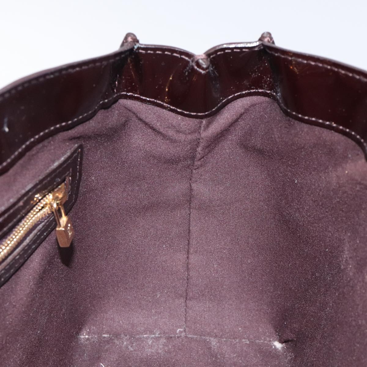 LOUIS VUITTON Monogram Vernis Wilshire PM Hand Bag Amarante M93641 Auth 126925