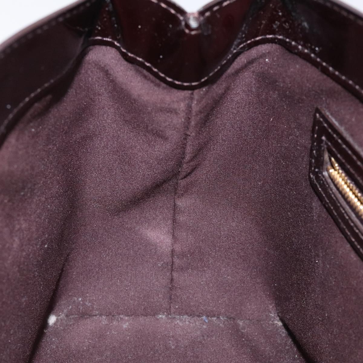 LOUIS VUITTON Monogram Vernis Wilshire PM Hand Bag Amarante M93641 Auth 126925