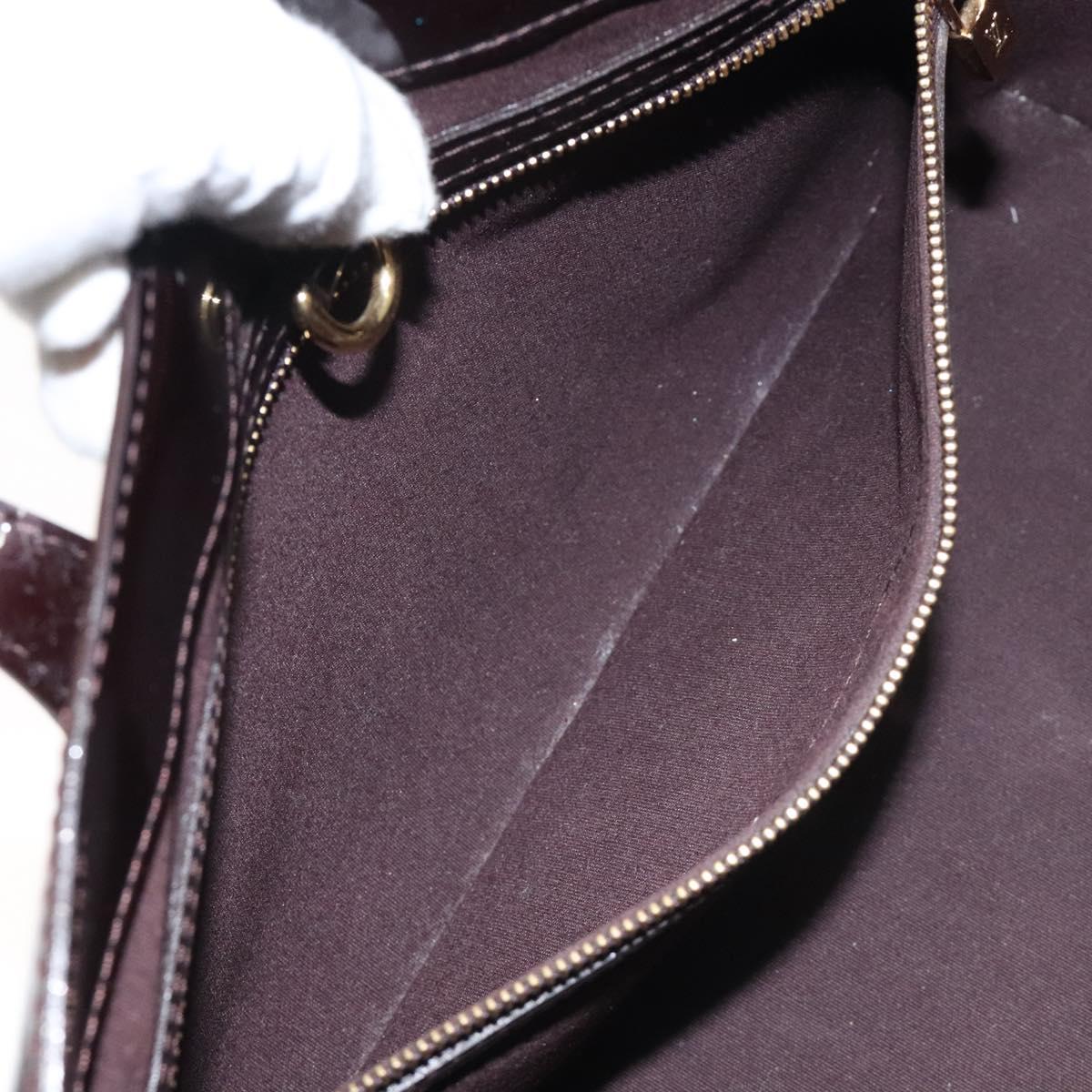 LOUIS VUITTON Monogram Vernis Wilshire PM Hand Bag Amarante M93641 Auth 126925