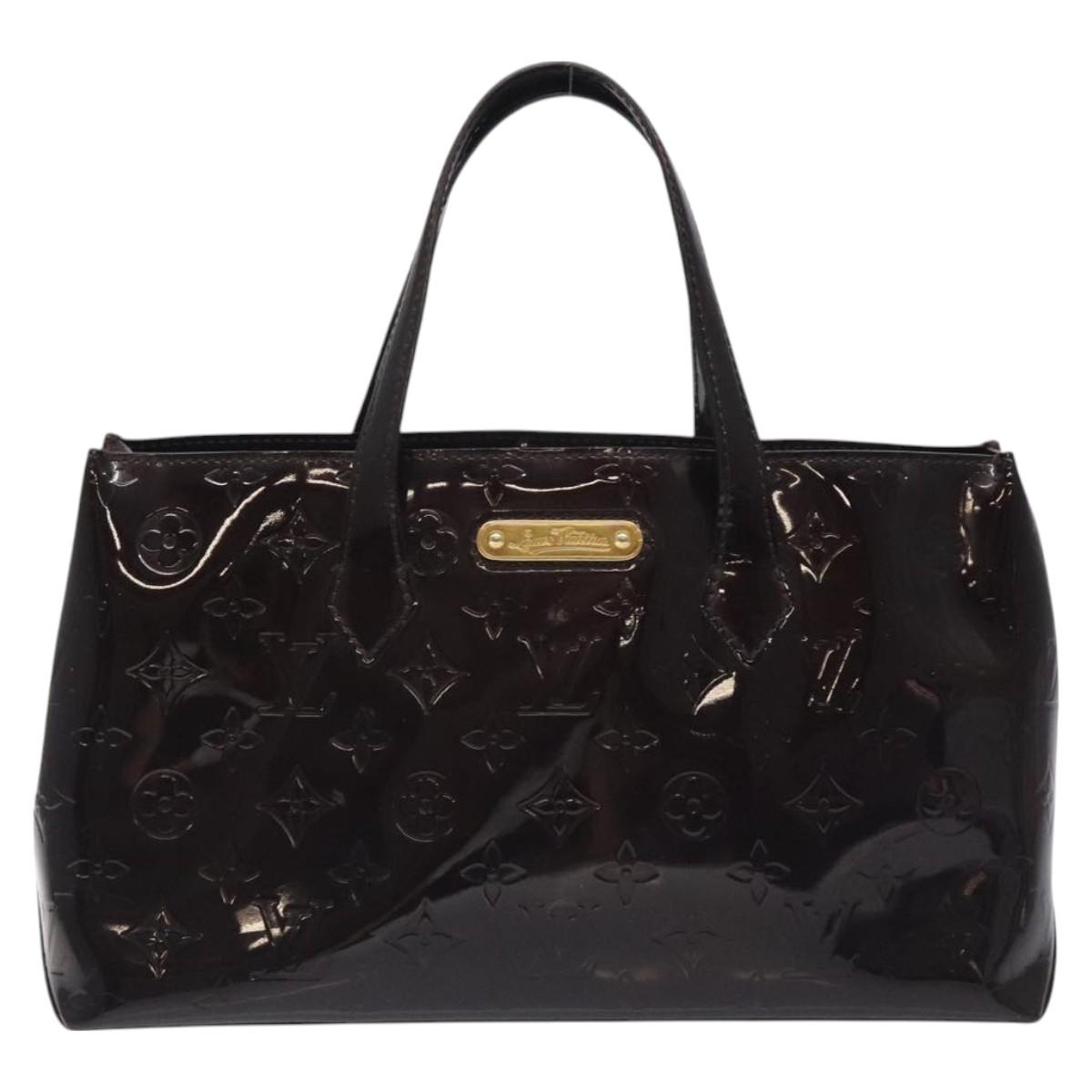 LOUIS VUITTON Monogram Vernis Wilshire PM Hand Bag Amarante M93641 Auth 126925