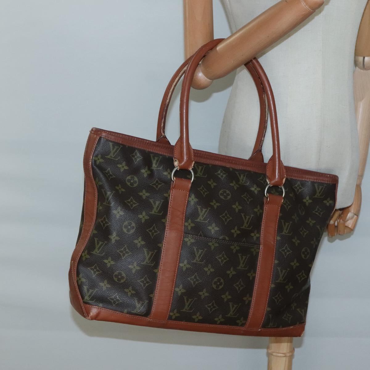 LOUIS VUITTON Monogram Sac Weekend PM Hand Bag Vintage M42425 LV Auth 127001