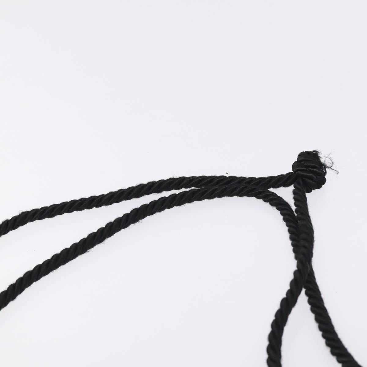 FENDI Shoulder Bag Satin Black Auth 127026