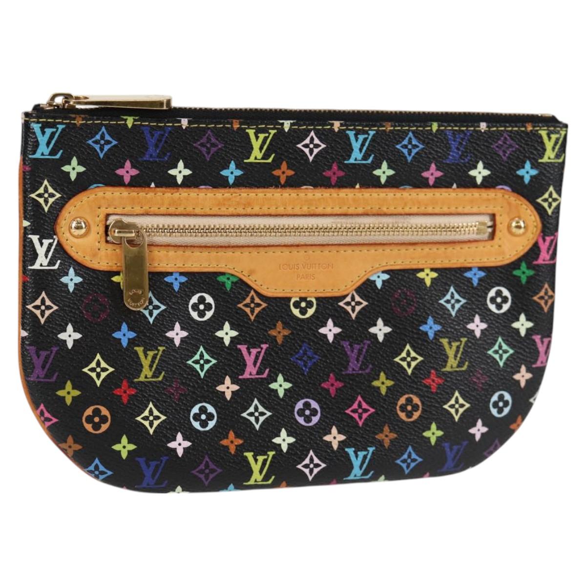 LOUIS VUITTON Monogram Multicolor Pochette GM Pouch Black M60027 LV Auth 127036V