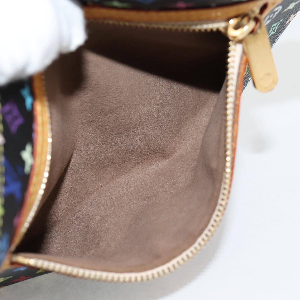 LOUIS VUITTON Monogram Multicolor Pochette GM Pouch Black M60027 LV Auth 127036V
