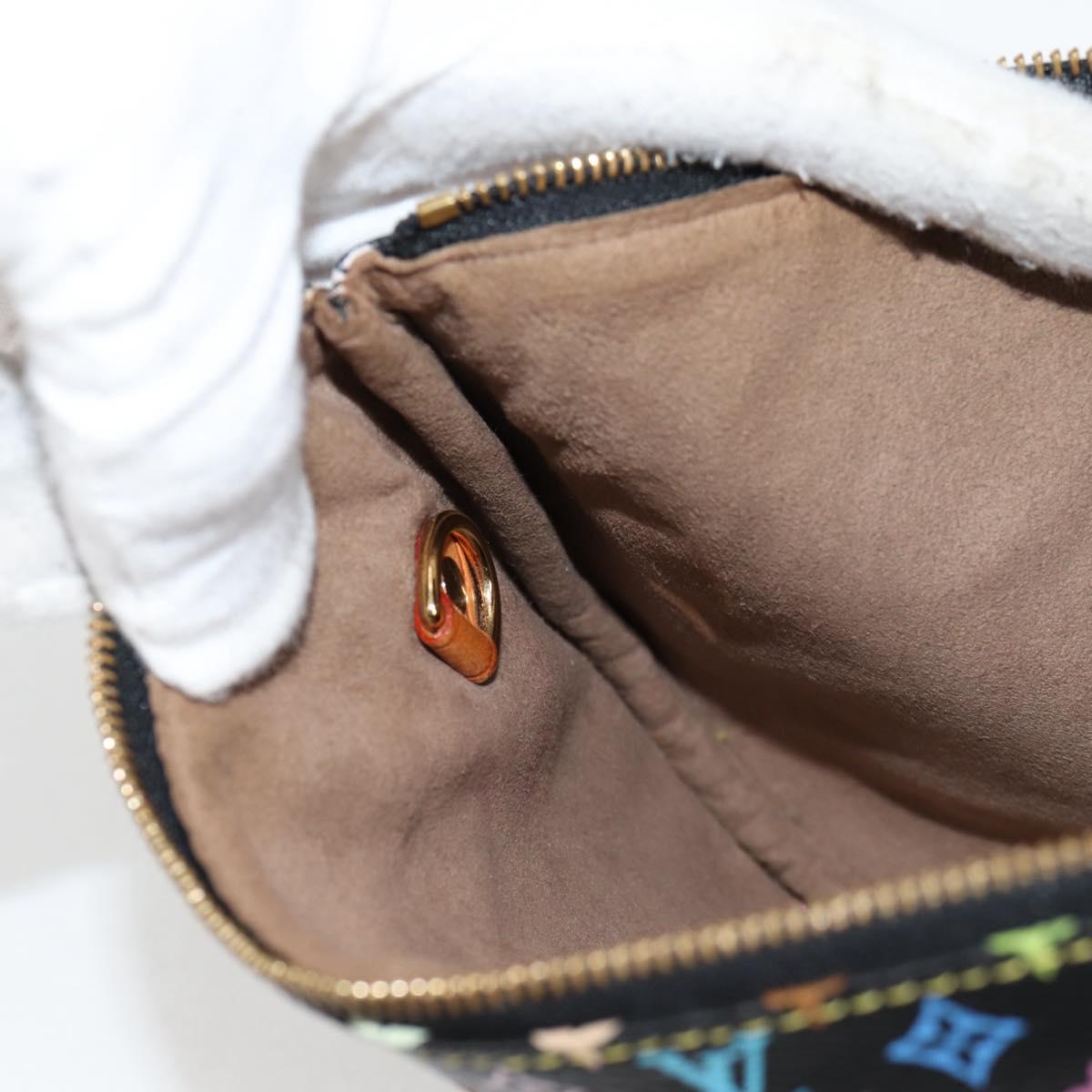 LOUIS VUITTON Monogram Multicolor Pochette GM Pouch Black M60027 LV Auth 127036V