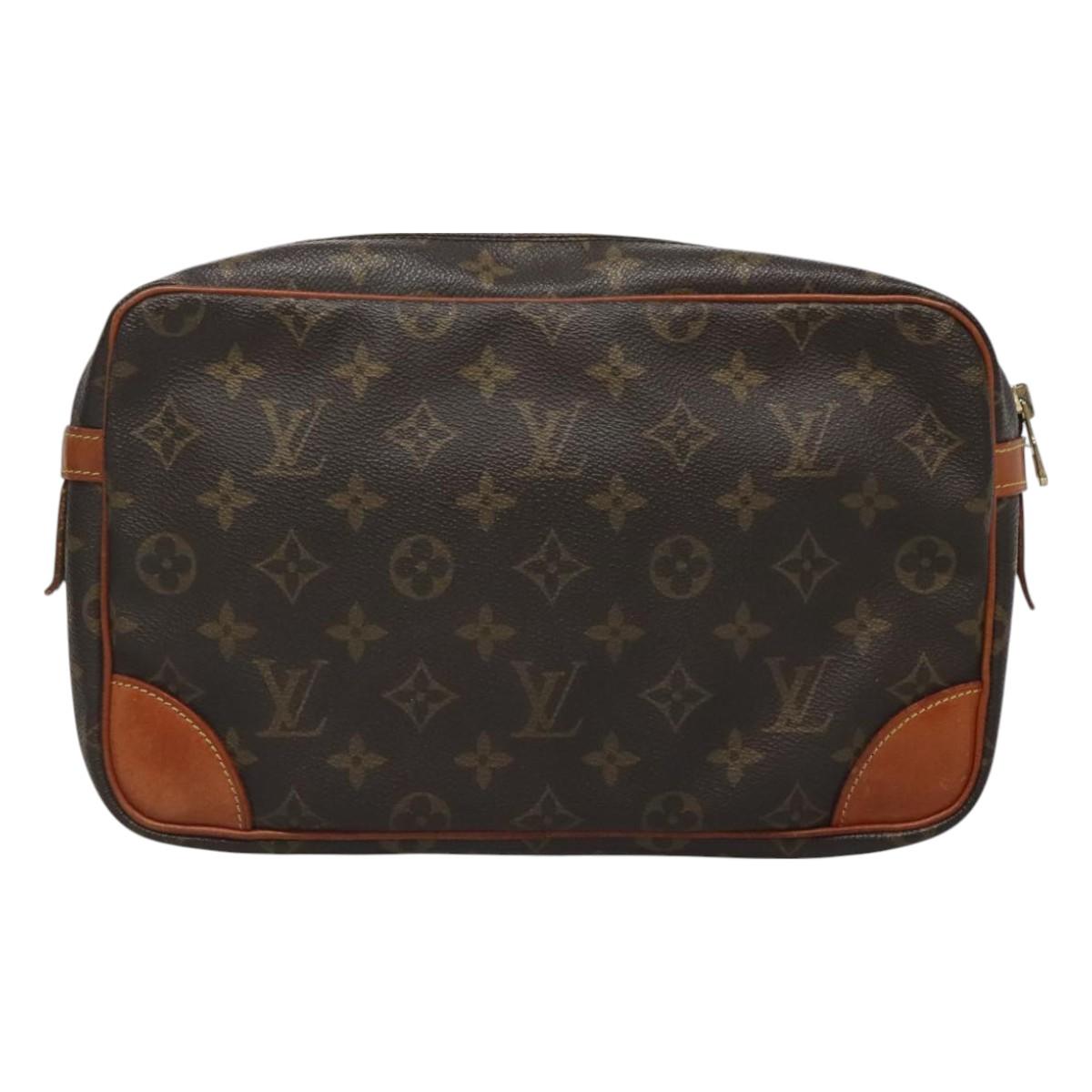 LOUIS VUITTON Monogram Compiegne 28 Clutch Bag M51845 LV Auth 127055