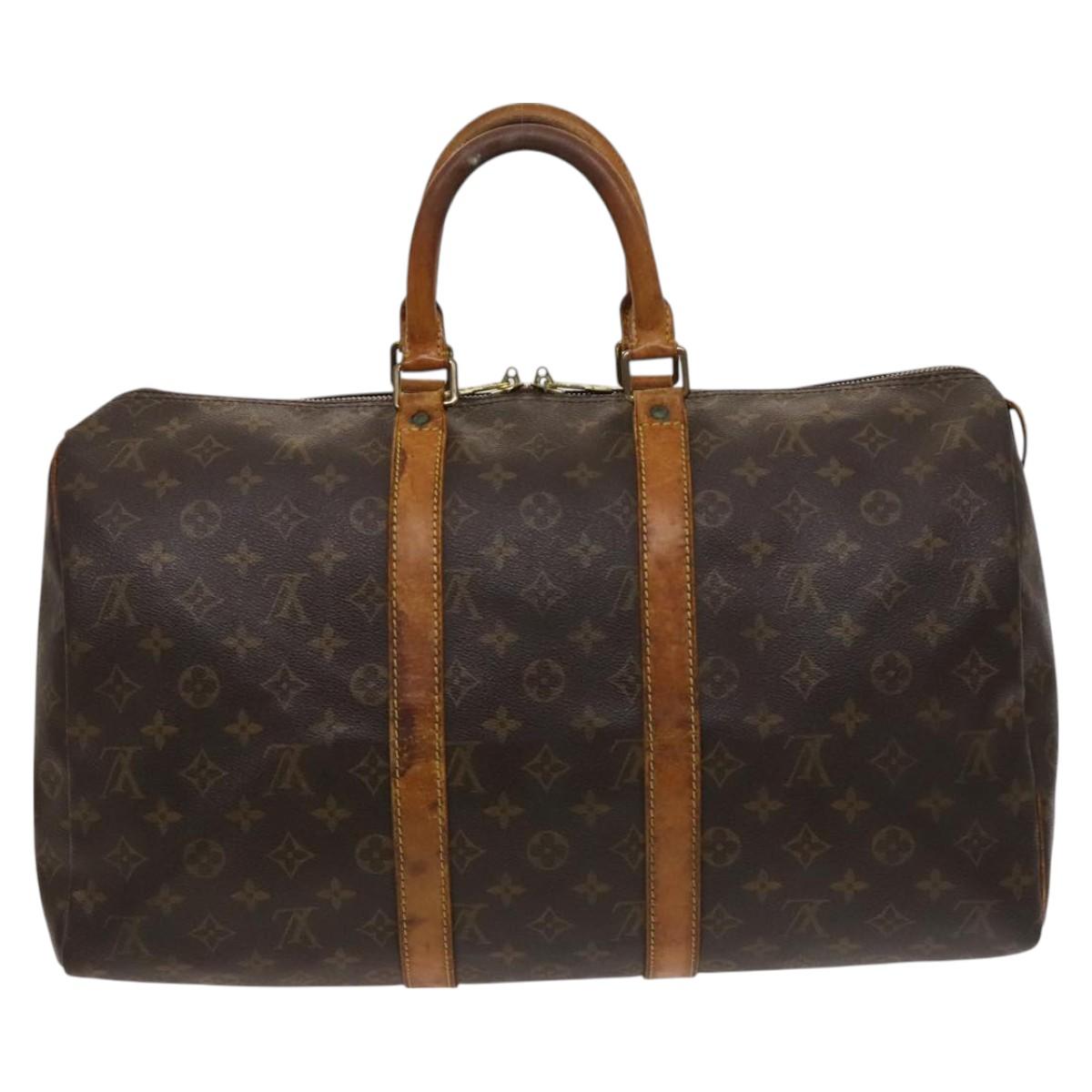 LOUIS VUITTON Monogram Keepall 45 Boston Bag M41428 LV Auth 127056