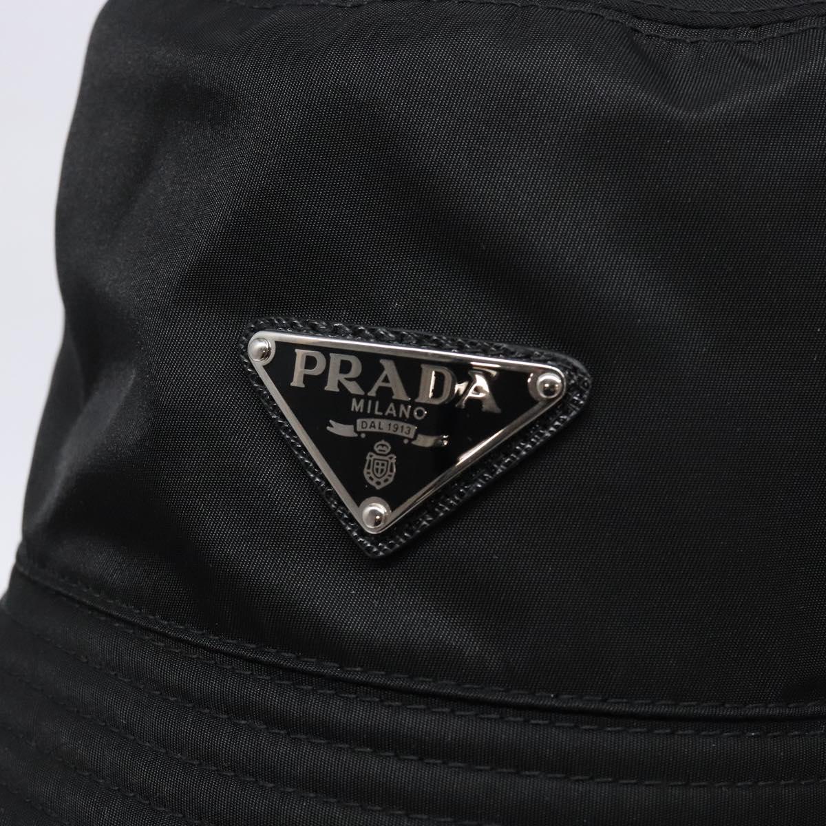 PRADA Bucket Hat Nylon S Black Auth 127060