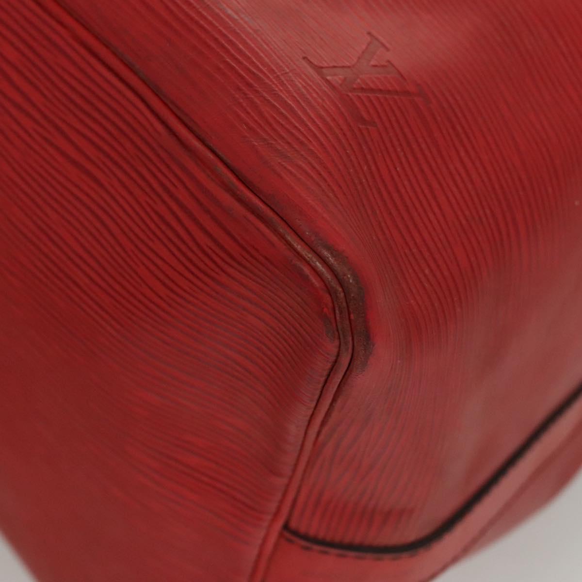 LOUIS VUITTON Epi Petit Noe Shoulder Bag Red M44107 LV Auth 127112