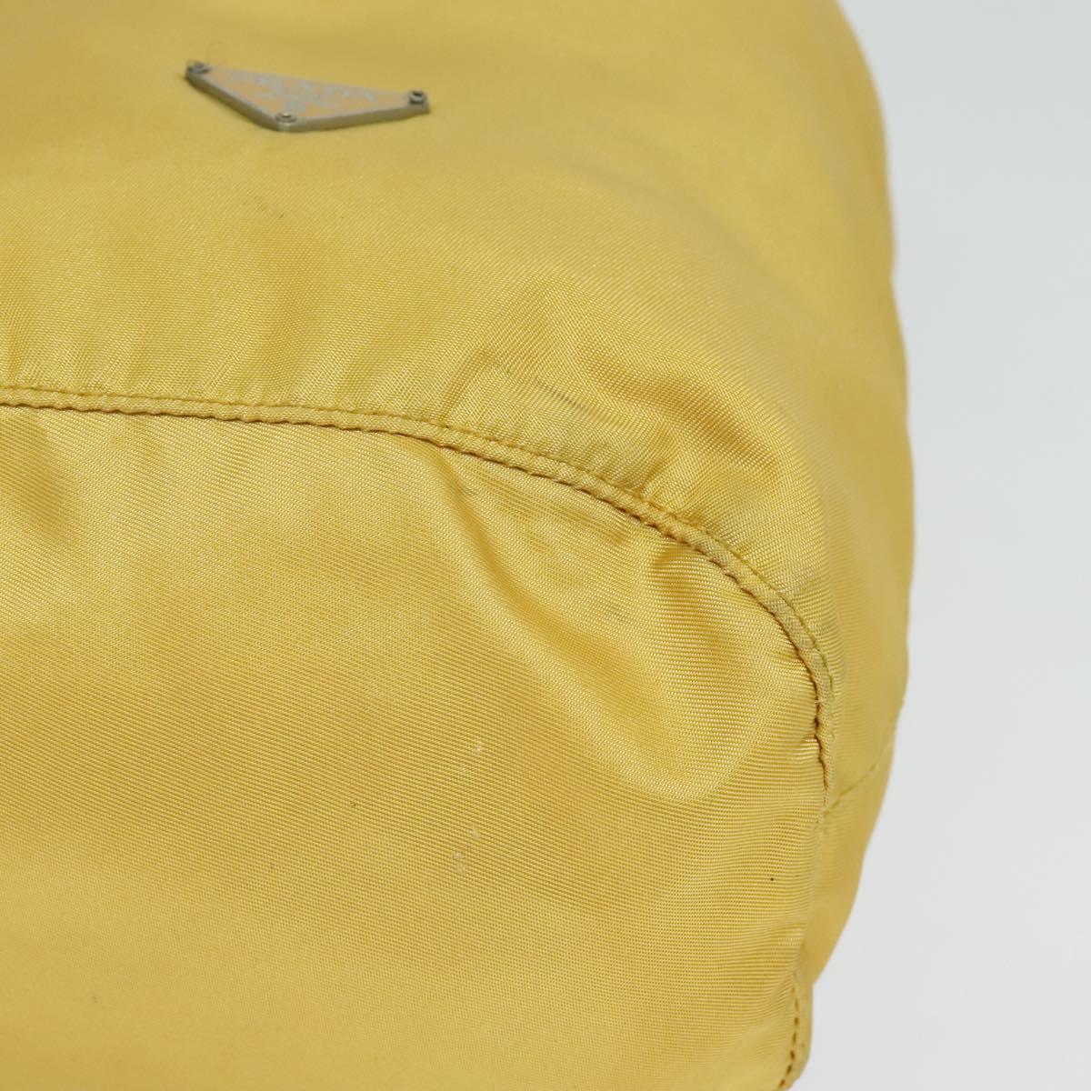 PRADA Pouch Nylon Yellow Auth 127122