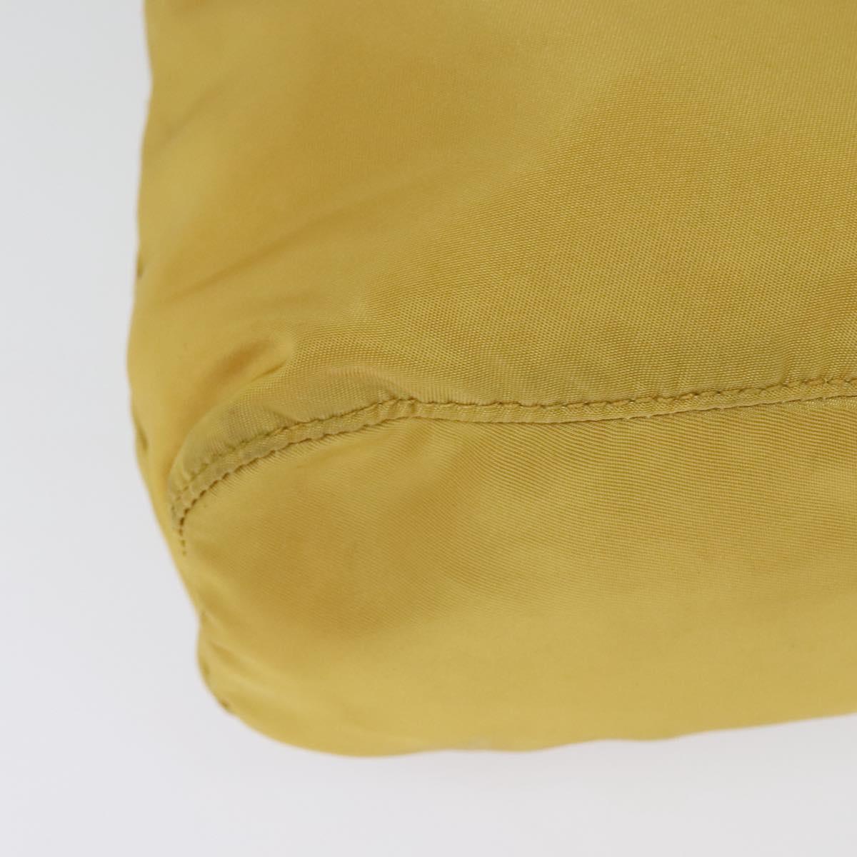 PRADA Pouch Nylon Yellow Auth 127122